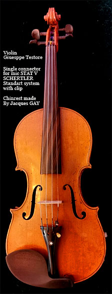 single connector for mic on violin STAT V SCHERTLER with clip