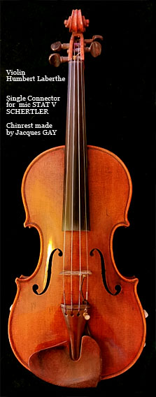 single connector for mic on violin